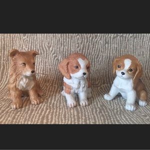 Three Homco Puppy Figurines